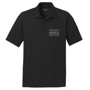 Trump Jd Vance 2024 Retro Stripe Trump Vance 2024 PosiCharge RacerMesh Polo