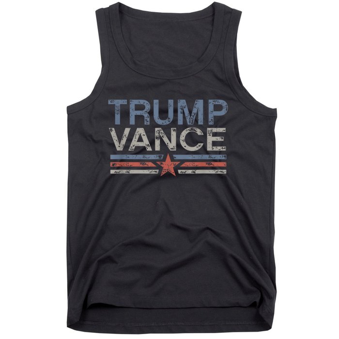 Trump Jd Vance 2024 Retro Stripe Trump Vance 2024 Tank Top