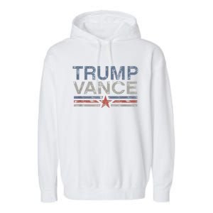 Trump Jd Vance 2024 Retro Stripe Trump Vance 2024 Garment-Dyed Fleece Hoodie