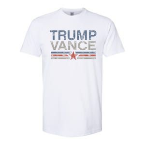 Trump Jd Vance 2024 Retro Stripe Trump Vance 2024 Softstyle CVC T-Shirt