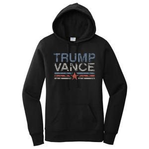 Trump Jd Vance 2024 Bold Retro Stripe Star Trump Vance 2024 Women's Pullover Hoodie