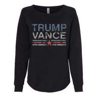 Trump Jd Vance 2024 Bold Retro Stripe Star Trump Vance 2024 Womens California Wash Sweatshirt