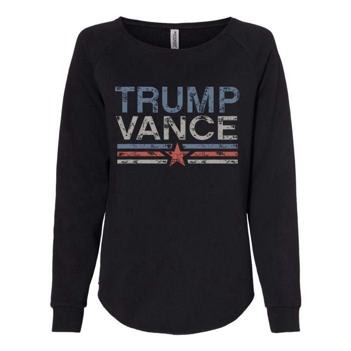 Trump Jd Vance 2024 Bold Retro Stripe Star Trump Vance 2024 Womens California Wash Sweatshirt