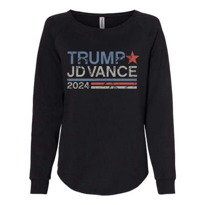 Trump Jd Vance 2024 Bold Retro Stripe Star Trump Vance 2024 Womens California Wash Sweatshirt