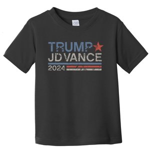 Trump Jd Vance 2024 Bold Retro Stripe Star Trump Vance 2024 Toddler T-Shirt