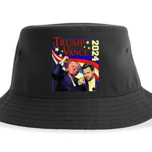 Trump Jd Vance 2024 Vp Presidential Election Maga Usa Sustainable Bucket Hat