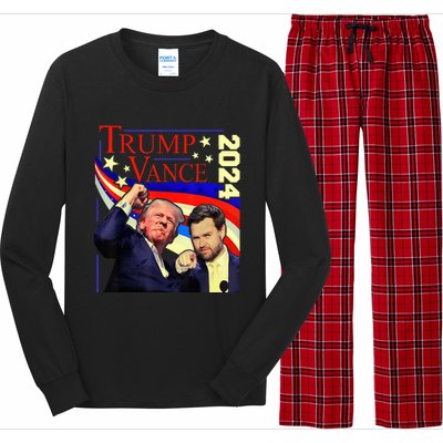 Trump Jd Vance 2024 Vp Presidential Election Maga Usa Long Sleeve Pajama Set