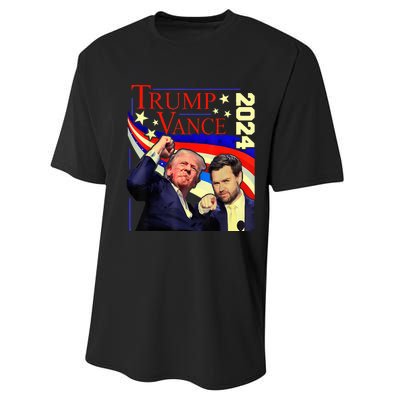 Trump Jd Vance 2024 Vp Presidential Election Maga Usa Performance Sprint T-Shirt