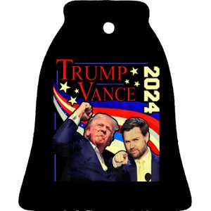 Trump Jd Vance 2024 Vp Presidential Election Maga Usa Ceramic Bell Ornament