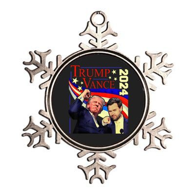 Trump Jd Vance 2024 Vp Presidential Election Maga Usa Metallic Star Ornament