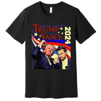 Trump Jd Vance 2024 Vp Presidential Election Maga Usa Premium T-Shirt