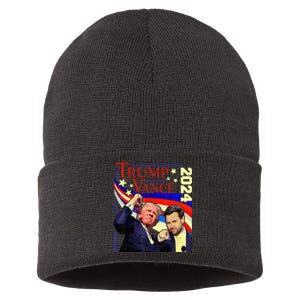 Trump Jd Vance 2024 Vp Presidential Election Maga Usa Sustainable Knit Beanie