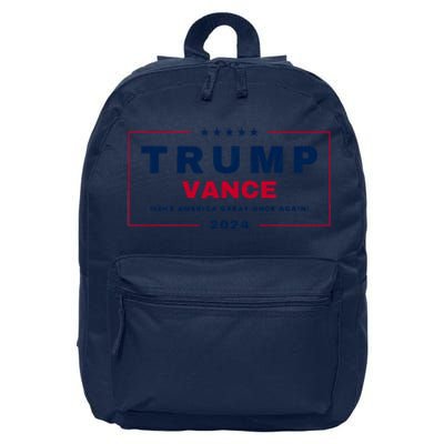 Trump Jd Vance 2024 Bold Retro Stripe Star Trump Vance 2024 16 in Basic Backpack