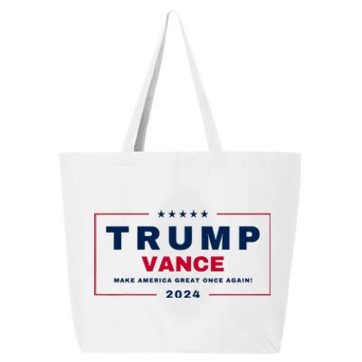 Trump Jd Vance 2024 Bold Retro Stripe Star Trump Vance 2024 25L Jumbo Tote