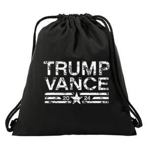 Trump J.D. Vance 2024 Retro Stripe Trump Vance Drawstring Bag