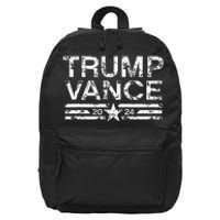 Trump J.D. Vance 2024 Retro Stripe Trump Vance 16 in Basic Backpack