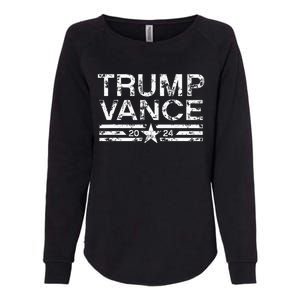 Trump J.D. Vance 2024 Retro Stripe Trump Vance Womens California Wash Sweatshirt