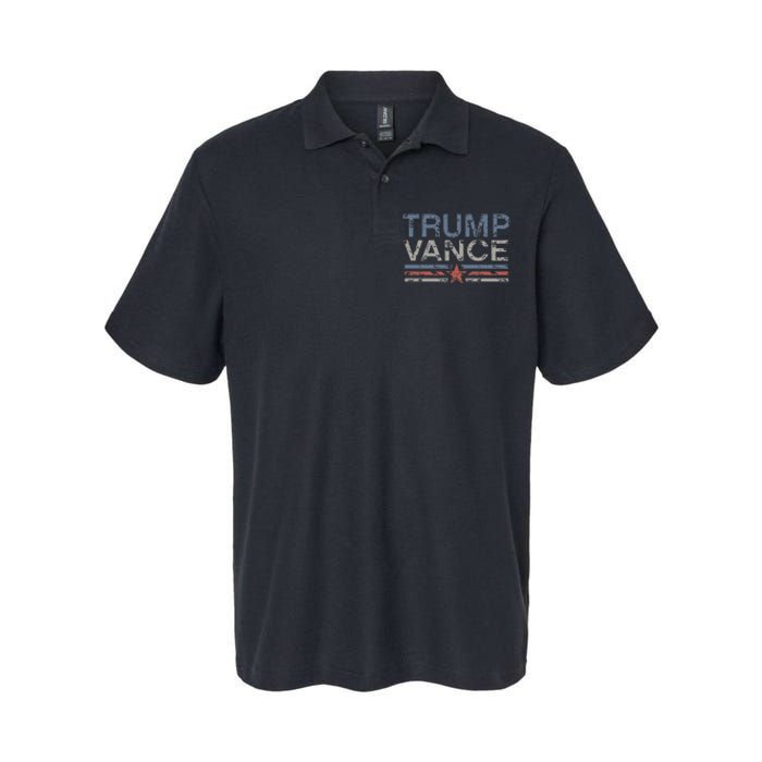 Trump Jd Vance 2024 Retro Stripe Trump Vance 2024 Softstyle Adult Sport Polo