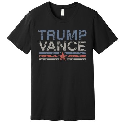 Trump Jd Vance 2024 Retro Stripe Trump Vance 2024 Premium T-Shirt