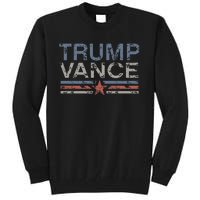 Trump Jd Vance 2024 Retro Stripe Trump Vance 2024 Tall Sweatshirt