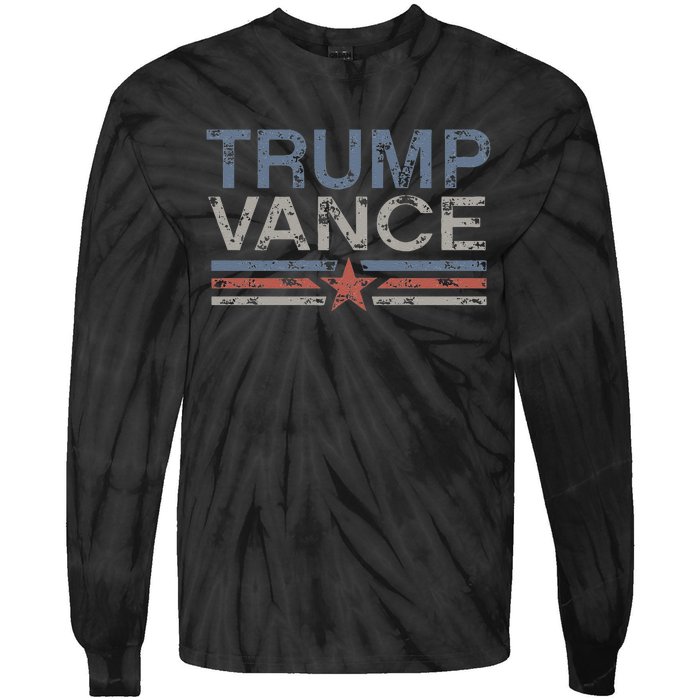 Trump Jd Vance 2024 Retro Stripe Trump Vance 2024 Tie-Dye Long Sleeve Shirt