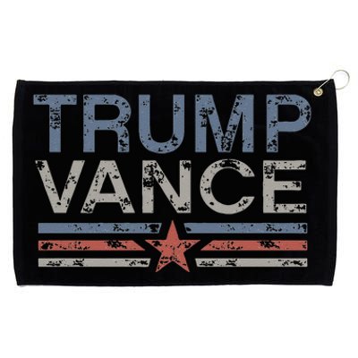 Trump Jd Vance 2024 Retro Stripe Trump Vance 2024 Grommeted Golf Towel