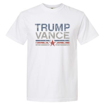 Trump Jd Vance 2024 Retro Stripe Trump Vance 2024 Garment-Dyed Heavyweight T-Shirt