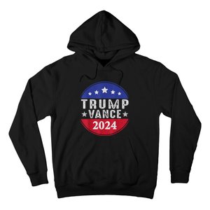 Trump Jd Vance 2024 Retro Us American Flag Trump Vance 2024 Hoodie