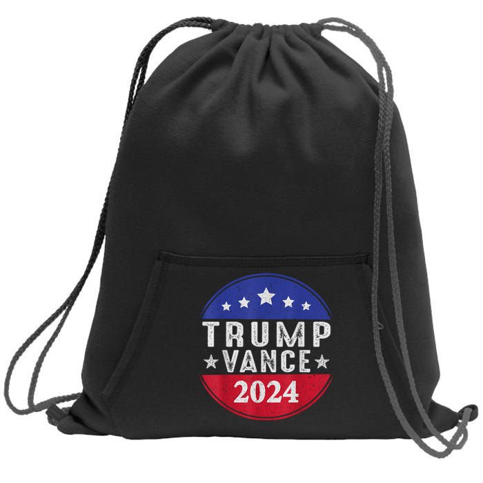 Trump Jd Vance 2024 Retro Us American Flag Trump Vance 2024 Sweatshirt Cinch Pack Bag