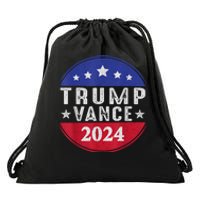 Trump Jd Vance 2024 Retro Us American Flag Trump Vance 2024 Drawstring Bag