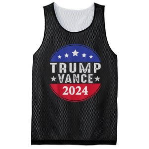 Trump Jd Vance 2024 Retro Us American Flag Trump Vance 2024 Mesh Reversible Basketball Jersey Tank