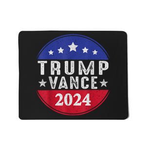 Trump Jd Vance 2024 Retro Us American Flag Trump Vance 2024 Mousepad