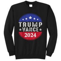 Trump Jd Vance 2024 Retro Us American Flag Trump Vance 2024 Tall Sweatshirt