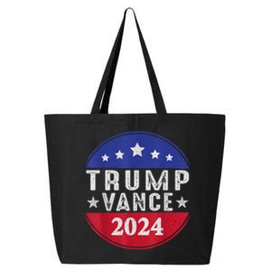 Trump Jd Vance 2024 Retro Us American Flag Trump Vance 2024 25L Jumbo Tote