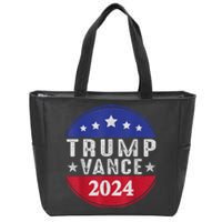 Trump Jd Vance 2024 Retro Us American Flag Trump Vance 2024 Zip Tote Bag