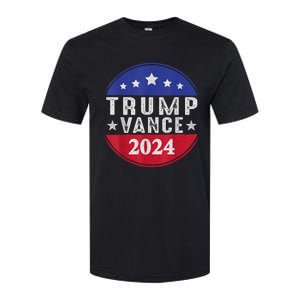 Trump Jd Vance 2024 Retro Us American Flag Trump Vance 2024 Softstyle CVC T-Shirt