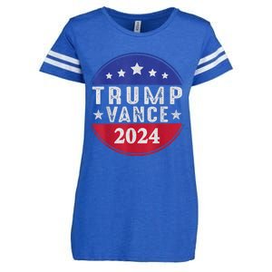 Trump Jd Vance 2024 Retro Us American Flag Trump Vance 2024 Enza Ladies Jersey Football T-Shirt