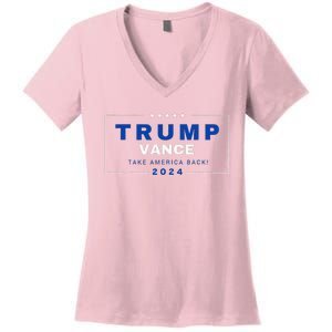 Trump Jd Vance Vp Make America Great Once Again! 2024 Women's V-Neck T-Shirt