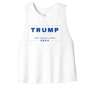 Trump Jd Vance Vp Make America Great Once Again! 2024 Women's Racerback Cropped Tank