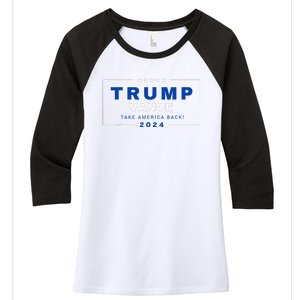 Trump Jd Vance Vp Make America Great Once Again! 2024 Women's Tri-Blend 3/4-Sleeve Raglan Shirt