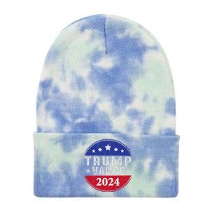 Trump Jd Vance 2024 Us American Flag Tie Dye 12in Knit Beanie