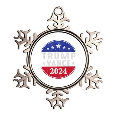 Trump Jd Vance 2024 Us American Flag Metallic Star Ornament