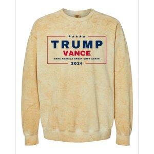 Trump Jd Vance Vp Make America Great Once Again! Maga 2024 Colorblast Crewneck Sweatshirt