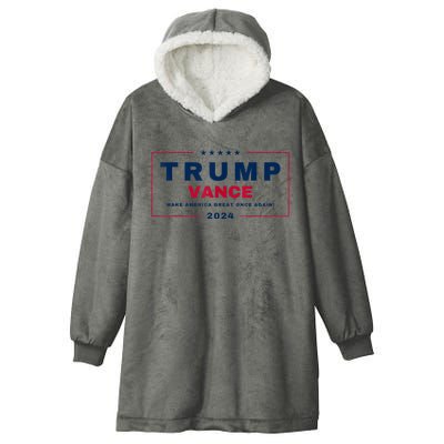 Trump Jd Vance Vp Make America Great Once Again! Maga 2024 Hooded Wearable Blanket