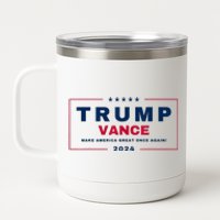 Trump Jd Vance Vp Make America Great Once Again! Maga 2024 12 oz Stainless Steel Tumbler Cup