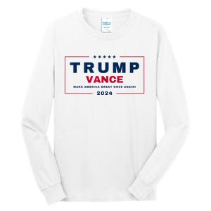 Trump Jd Vance Vp Make America Great Once Again! Maga 2024 Tall Long Sleeve T-Shirt