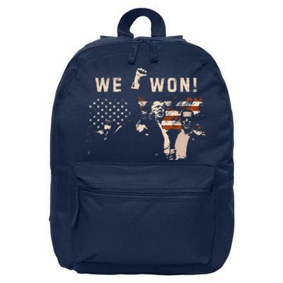 Trump Jd Vance Won 2024 Inauguration Day 2025 47th President 16 in Basic Backpack