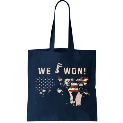 Trump Jd Vance Won 2024 Inauguration Day 2025 47th President Tote Bag