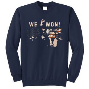 Trump Jd Vance Won 2024 Inauguration Day 2025 47th President Tall Sweatshirt