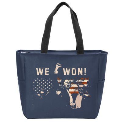 Trump Jd Vance Won 2024 Inauguration Day 2025 47th President Zip Tote Bag